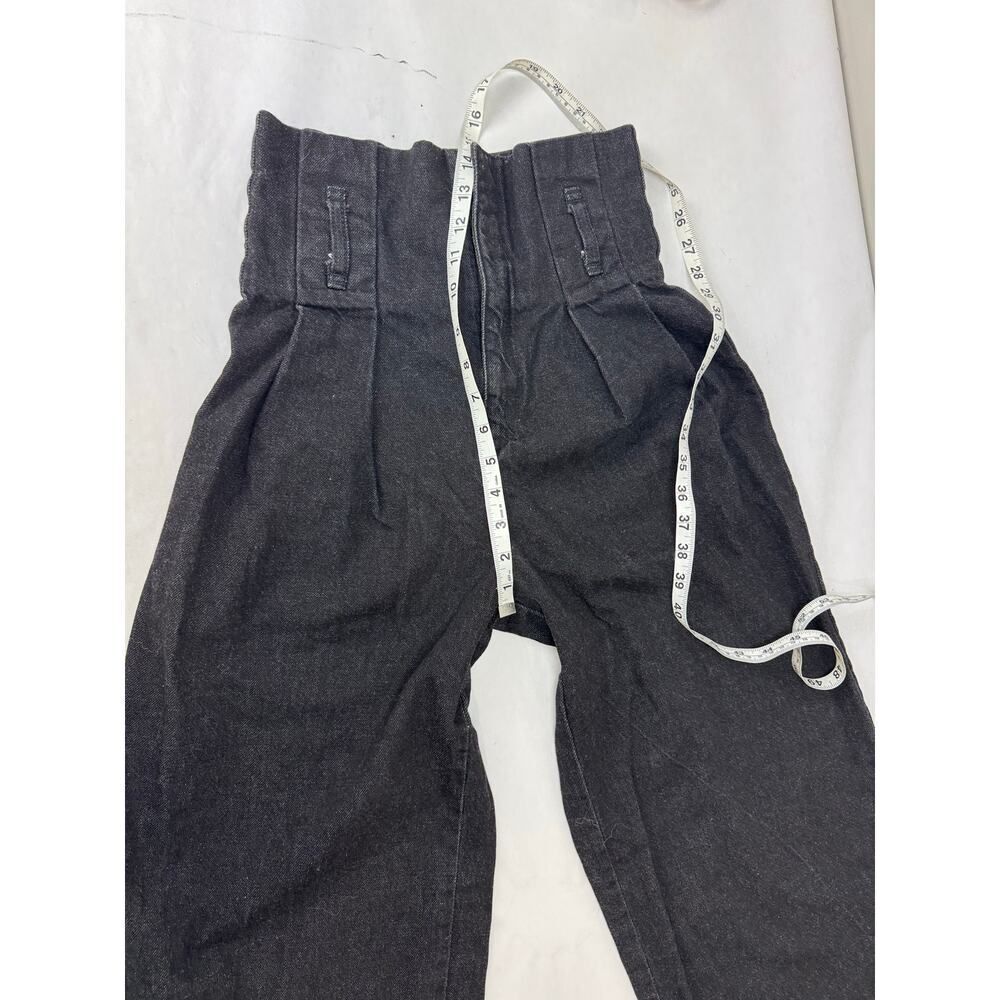 BDG Women's Barrel Leg Paper Bag Waist Jeans Black Karina - Size 25 - Picture 4 of 8